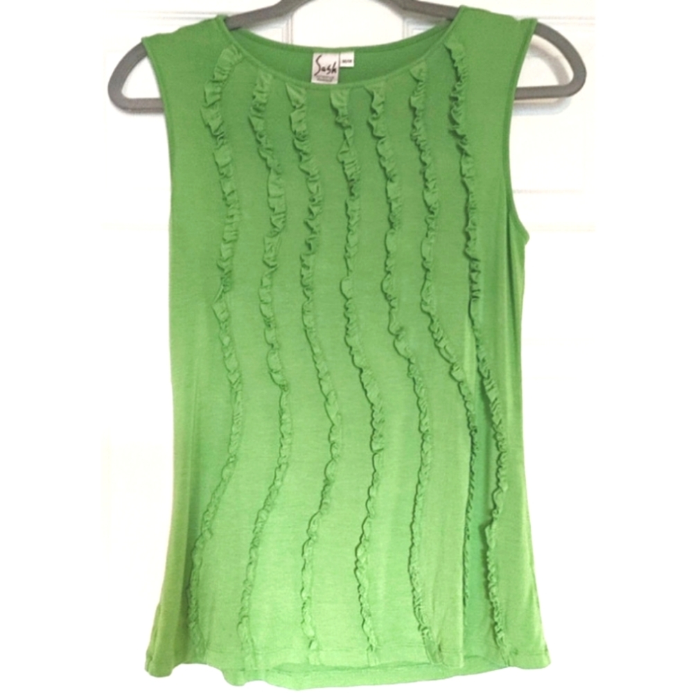 Sash green tank top Size Medium